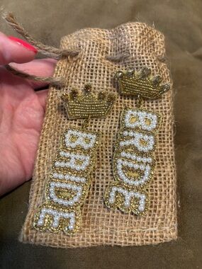 Stunning Handmade ‘Bride’ Drop Earrings